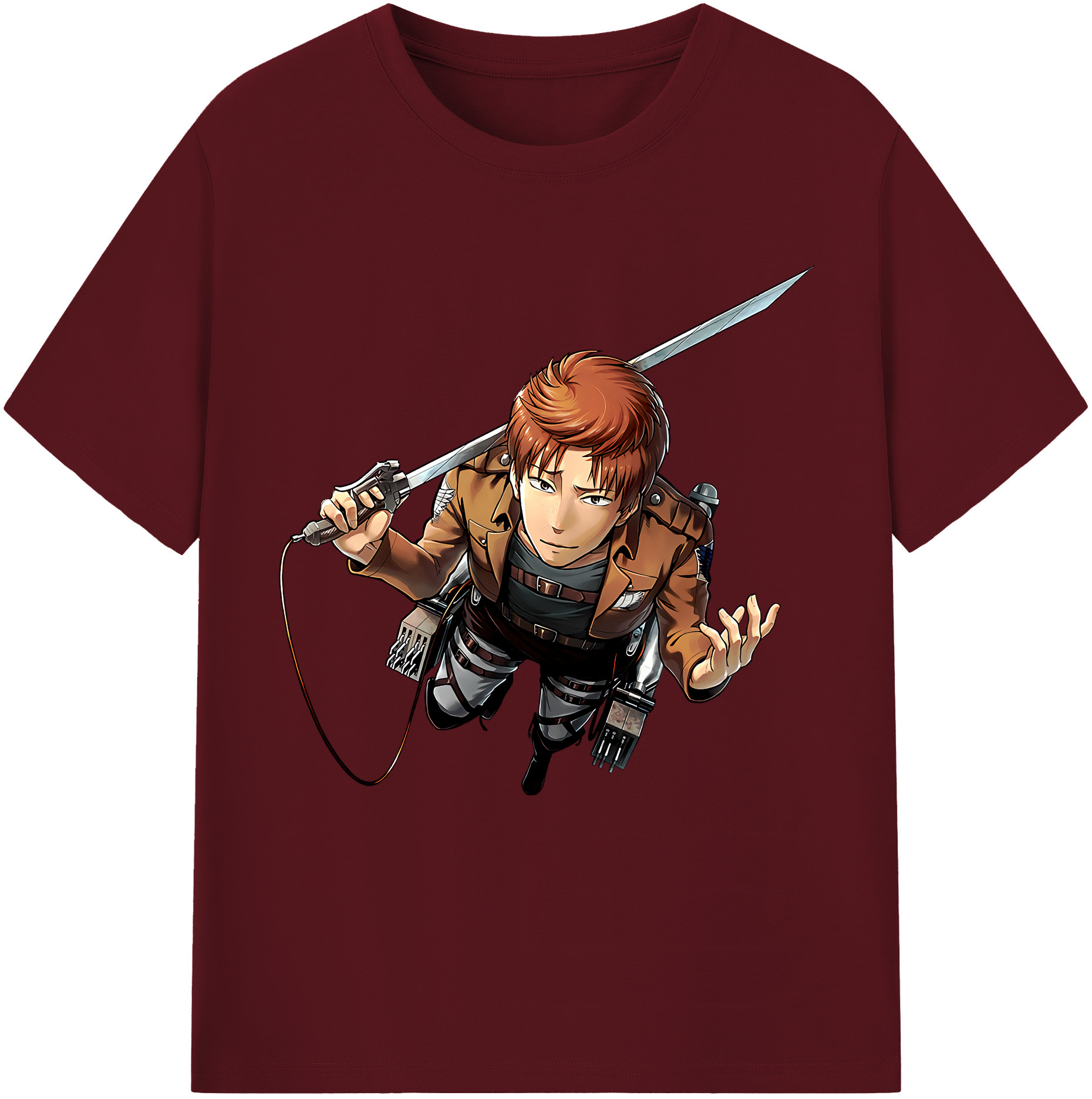 （画像用） 進撃の巨人 Attack on Titan 綿100％半袖Tシャツ（フロントプリント）